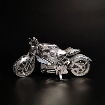 3D de Metal modelo de Ensamblaje de rompecabezas de rompecabezas del VENGADOR de la MOTOCICLETA de los Adultos juguetes hechos a Mano 1:16 2 hojas de regalos para Niños