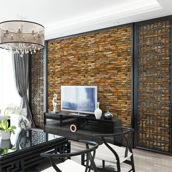 3D Fondos de pantalla Pegatinas Retro de Ladrillo para la Sala de estar del Dormitorio de BRICOLAJE, Decoración de la pared adhesivo Impermeable que Cubre la Pared de papel Tapiz