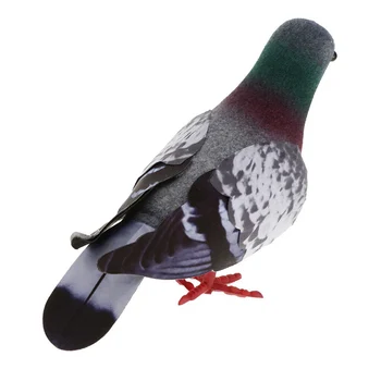 3pcs Artificial Carft Pájaro Paloma Modelo de Simulación de la Paloma de Plumas de Aves Falsos Adornos de Jardín Decoración del Hogar de Color al Azar