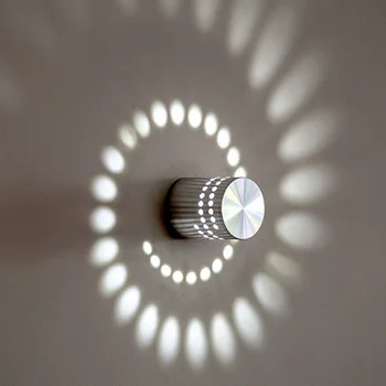 3W Minimalista Moderno LED de Pared de Luz en Espiral Lámpara de KTV Decoración de Ahorro de Energía