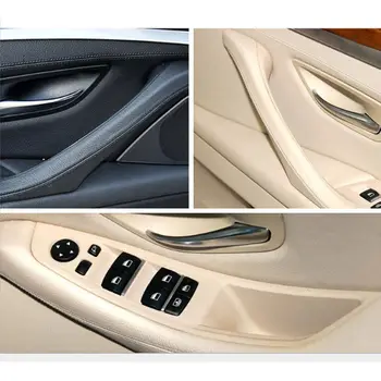 4/7PCS Set de la Mano Derecha de la Unidad RHD Para BMW serie 5 F10 F11 520 525 Beige Negro Vino Coche Manija de la Puerta Interior del Panel Interior de Extracción de Recorte