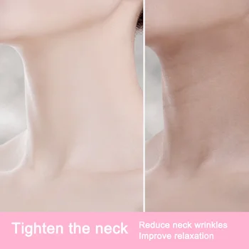 4 Colores LED de la Terapia de Fotones de la Belleza del cuidado de la Cara en el Cuello de la Arruga de la belleza del Retiro del instrumento de Calefacción cara masajeador de Cuello de Retiro de la Arruga