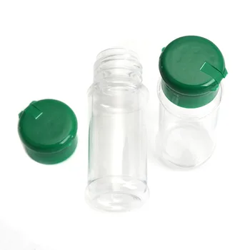 4 piezas de Plástico de Especias Sal Pimienta Shakers Condimento Frasco Puede Barbacoa BARBACOA Condimento Vinagre Botella de Cocina Vinagrera 10.5*4 cm 80 ml