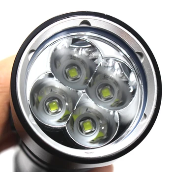 4 XM-L2 U2 LED Linterna Ip68 de Buceo de la Luz del Flash Linterna de Led Recargable de la Edc, el Brillo de la Linterna 26650 18650Lamp de la Antorcha