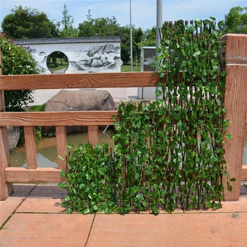 40cm Artificial Planta de Jardín Valla de protección UV de Privacidad de la Pantalla al aire libre de Uso en Interiores Valla del Jardín Patio trasero de la Casa de Decoración de la Pared Verde