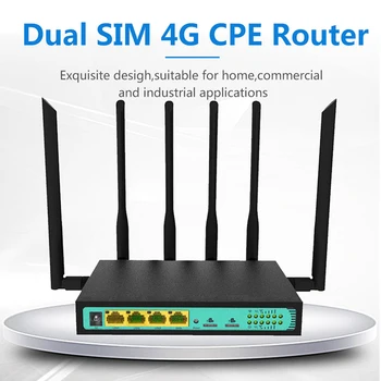 4G módem-router con doble ranura sim industrial 4g lte router CPE 4 Lan ranura de 300Mbps router VPN para el Hogar/la Oficina/al aire libre 5394