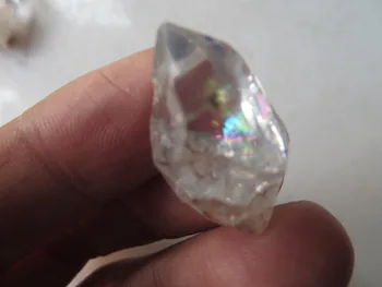 4PCS AAA Super Agua Clara de Cristal de Cuarzo Diamante Herkimer Con Gran arco iris 19.8 g