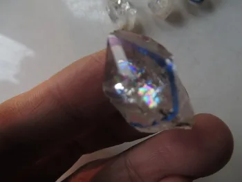 4PCS AAA Super Agua Clara de Cristal de Cuarzo Diamante Herkimer Con Gran arco iris 19.8 g