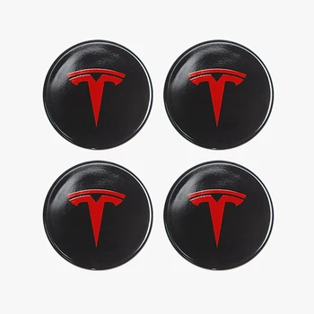 4pcs cubo de la Rueda Centro de la Tapa Para el Tesla Model 3/X/S Llantas de Aleación Etiqueta de Logotipo de los Emblemas de la Insignia de Tapas de diseño automovilístico Accesorios