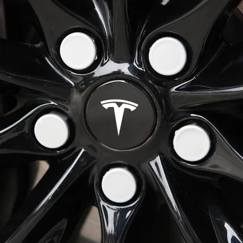 4pcs cubo de la Rueda Centro de la Tapa Para el Tesla Model 3/X/S Llantas de Aleación Etiqueta de Logotipo de los Emblemas de la Insignia de Tapas de diseño automovilístico Accesorios