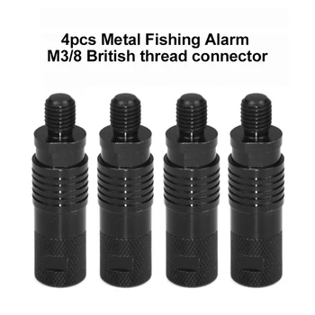 4pcs de Metal Alarma de Pesca de Liberación Rápida Conector del Adaptador de la caña de Pescar de Alarma de la Mordedura Adaptador de Conector para la Pesca de Alerta de Advertencia