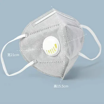 5/10/20/30/50 Pc Respirador Desechable Boca Máscaras de 6 Capas de Filtros Anti Polvo de Mascarilla con Válvula Individual de Embalaje