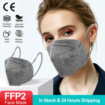 5-100pcs Gris ffp2mask kn95 mascarillas con certificación CE para adultos ffp2reutilizable mascherineffp2macaillas la Boca de la Máscara Máscaras Protectoras