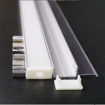 5-30pcs 1m 40inch tipo U 8.5 mm de alto slim led de perfil de aluminio ,de 16 mm, de doble hilera de ancho de pcb led de canal,difusor de la barra de luz de la vivienda