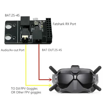5.8 G RX PUERTO 2.0 Estándar de Audio/Vídeo Digital FPV Gafas de Simulación Receptor de la Junta de RX5808 Módulo de Potencia