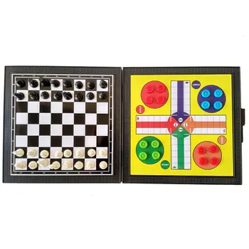 5 En 1 Piezas De Ajedrez Damas Magnético Juego De Mesa Volando Niños Chess Classic De Vuelo Puzzle Juego