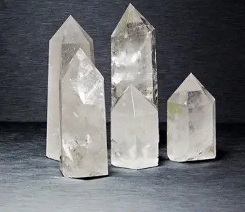 5 naturales de cristal de cristal joyas punto de reiki curación chakra de la piedra de cristal de cristal de la varilla de decoración