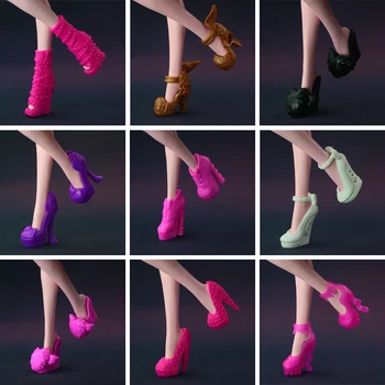 5 pares / lot Nueva Moda Orignal Zapatos para Monster High Doll (barco al azar estilos) Envío Gratis