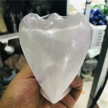 50-100mm rock selenita ángel de cristal del Himalaya de piedra blanca de la crema de la gema de cristal de sanación reiki