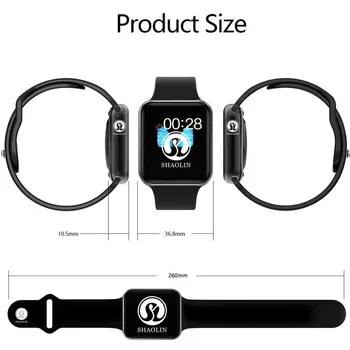 50%de descuento Bluetooth Reloj Inteligente de la Serie 6 de Fitness Tracker SmartWatch de Apple para el iPhone Xiaomi Android hua wei Teléfono Inteligente (Botón Rojo