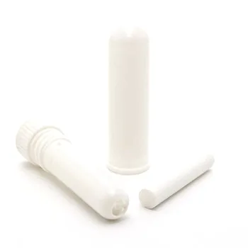 50 piezas en Blanco Inhalador Nasal Palos de Plástico en Blanco Aroma Nasal Inhaladores para el BRICOLAJE de Aceite Esencial de Mejor Calidad Mechas de Algodón