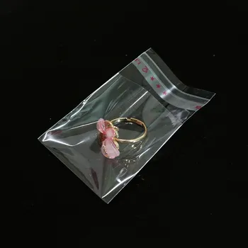 5000pcs/lote 4x6cm opp transparente clara auto adhesivo de sellado de bolsas de plástico para el collar/de la joyería/el regalo/los aretes de pequeñas bolsas de embalaje
