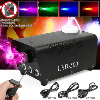 500W Mini LED RGB Inalámbrica Niebla de Humo de la Niebla de la Máquina de Efecto de la Discoteca de DJ de la Fiesta de Navidad con Control Remoto LED fogger
