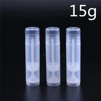 50pcs 15 g 15 ml Tubo de lápiz Labial Lip Balm Contenedores Vacíos Contenedores de Cosméticos Loción Recipiente de Pegamento en barra Clara de Viaje Botella 136952