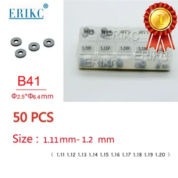 50PCS ERIKC B41 Boquilla de Combustible Cuñas Tamaño 1.11-1.2 mm de la Boquilla de la Válvula de Ajuste Arandela de Reparación para Bosch Inyector de Cuñas de Juntas