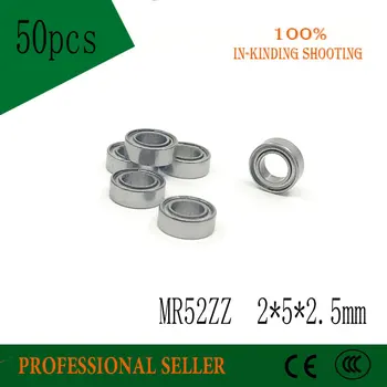 50PCS MR52ZZ 2X5X2.5mm P6 ABEC-3 Miniatura Cojinetes de rodamiento MR52ZZ 2*5*2.5 mm