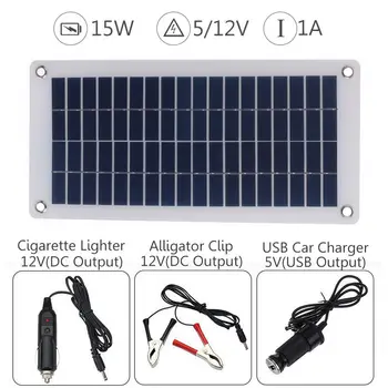 50W Panel Solar de Doble Salida USB de Polisilicio de Silicio Solar Panel de 10/20/30/40/50A Controlador Solar para el Coche Yate de Cargador de Batería