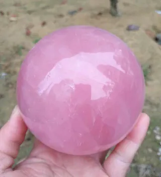 55-60 MM Hermosa boutique natural de rosa de color rosa de cristal de la bola de cristal natural de sanación reiki
