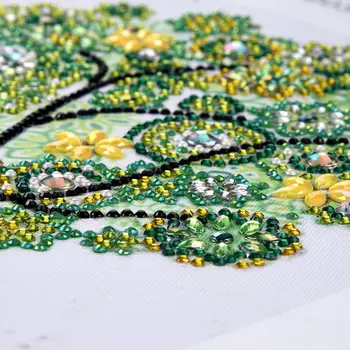 5D BRICOLAJE Diamante Pintura de Cuatro Temporadas Árbol Especial Brillante Diamante Bordado Mosaico de la etiqueta Engomada de la Cruz Decoración de Bordado