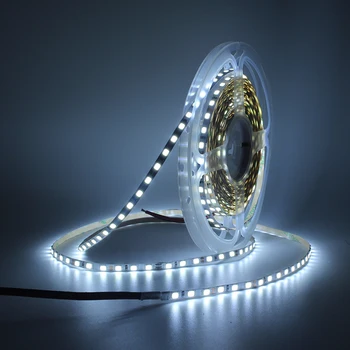 5M 2835 SMD LED de Luz de Tira de 4mm 8mm Delgada Franja, IP20, la No-prenda Impermeable Flexible 120LEDs/M Led de Cinta Blanca Cálida Iluminación de la Casa DC 12V