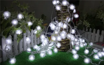 5M 40LED Cadena Iluminación Luzes De Natal diente de león de la Boda Casamento Luces de Hadas Natal Edelweiss Luces de Navidad al aire libre 91163