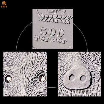 5Pcs 2018 Nueva Moneda Conmemorativa de mongolia Salvaje Animal Protegido Sus Scrofa Antiguos de Colección de Plata de Regalo Envío de la Gota de Apoyo