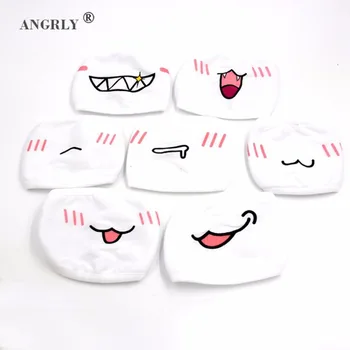 5Pcs/lot Lindo Anti del Polvo de Algodón en la Boca de la Máscara de Anime de dibujos animados de Mufla Cara Emoticon Masque Lavable Reutilizable de la Moda de la Boca de la Máscara