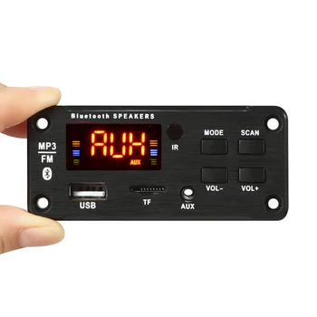 5V 12V Coche Reproductor de MP3 con Bluetooth Inalámbrico 5.0 MP3 WMA Decodificador de la Junta de la Música del Altavoz de Audio del Módulo USB TF AUX de Audio de FM Receptor de Radio