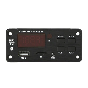 5V 12V Coche Reproductor de MP3 con Bluetooth Inalámbrico 5.0 MP3 WMA Decodificador de la Junta de la Música del Altavoz de Audio del Módulo USB TF AUX de Audio de FM Receptor de Radio