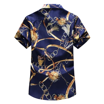 5XL 6XL 7XL de la Camisa de los Hombres de Verano Nueva Moda de la Personalidad Impreso Camisetas de Manga Corta Hombres 2021 Casual Más el Tamaño de la Playa Camisa Hawaiana