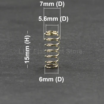 6 mm (D) x 15 mm (H) Chapado en Oro Bronce de la Primavera (10 pcs)