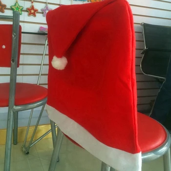 6 Pcs/Set De Navidad De Santa Claus Hat Silla Cubre Fiesta En Casa Mesa De Comedor Decoración De Los Regalos De Navidad
