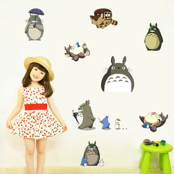 60cm Lindo Tonari No Totoro Kawai de la etiqueta Engomada 3D Efecto Visual fondo de pantalla Totoro Tronco de Miyazaki Hayao de Trabajo de Modo de Pegatinas ST25