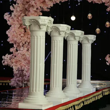 65cm/113 cm de la Boda Decoración de la columna romana de Plástico blanco de Roma pilares Parte de la flor tenedor del Soporte LED de la iluminación de la Fotografía Props