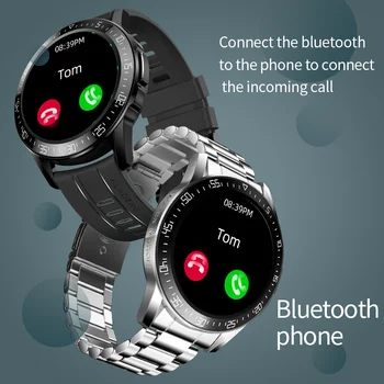 696 Reloj Inteligente ALD3 de Infrarrojos de la temperatura del Cuerpo de medida de Bluetooth de la Llamada de la frecuencia cardíaca Passometer Smartwatch de los Hombres Pulsera de las Mujeres de B