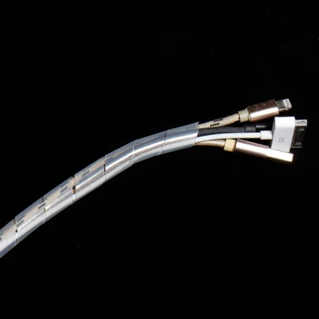 6mm de Cable aislante de tubo en espiral en blanco y Negro subproceso de gestión de Cable del dispositivo de manga arnés de cables de la manguera de liquidación de la tubería