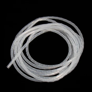 6mm de Cable aislante de tubo en espiral en blanco y Negro subproceso de gestión de Cable del dispositivo de manga arnés de cables de la manguera de liquidación de la tubería