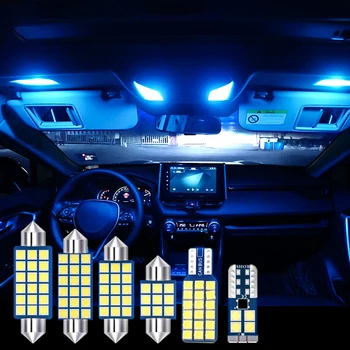 6pcs Libre de Errores Coche Bombillas LED luces Interiores Kit de Domo de Luz de Lectura Tronco de la Lámpara Para Toyota RAV 4 RAV 4 DE 2019 2020 XA50 Accesorios