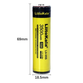 6PCS LiitoKala Lii-35S 18650 de la batería de iones de litio de 3,7 V 3500mAh batería de litio, adecuado para la linterna protección del PWB
