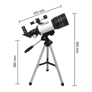 70mm Tabla Telescopio Astronómico 150X Principiantes Monocular Luna de observación del Telescopio con Trípode Niño Regalo de Cumpleaños Telescopio
